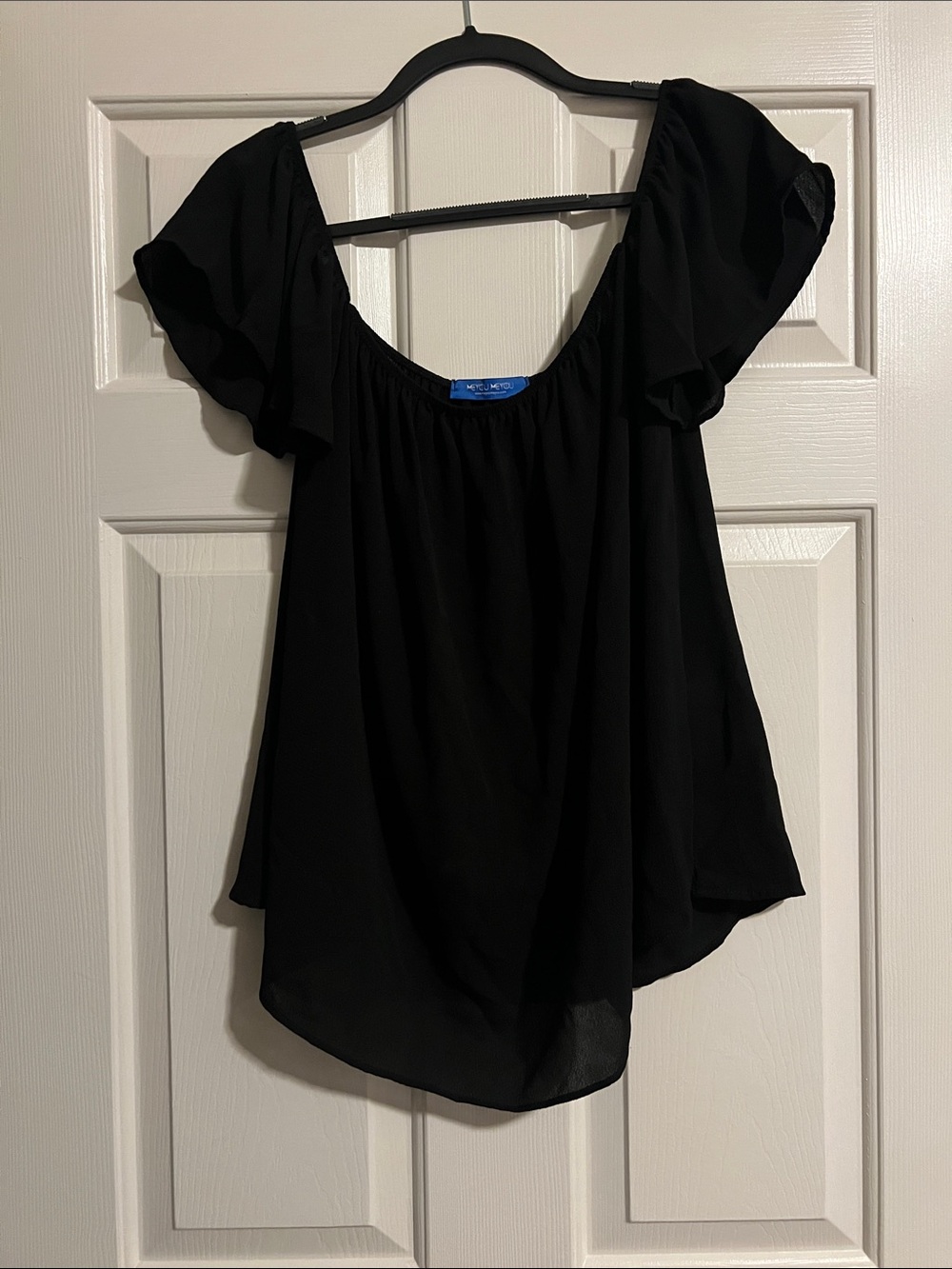 Black off the shoulders Sleeve Women's Top